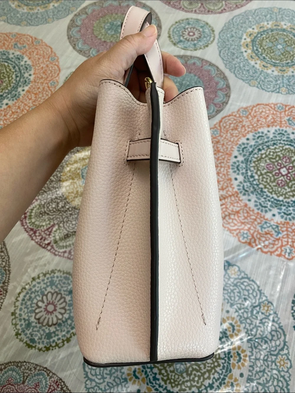 Michael Kors Emilia Blush Pink Leather Top-Handle Satchel